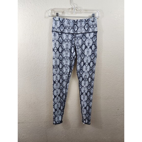 Becca Womens S Gray Snake Print Athletic Wear Leggings - Picture 1 of 4